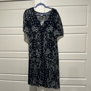 007 NEW! Sundance Navy Blue Paisley Dress Size Small NWOT